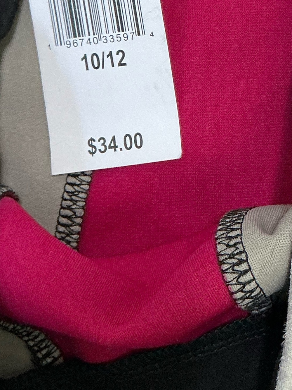 Jolie & Joy Faux Suede MiniSkirt Colorblock Black Pink Gray Girls M 10/12 NEW - Picture 7 of 16